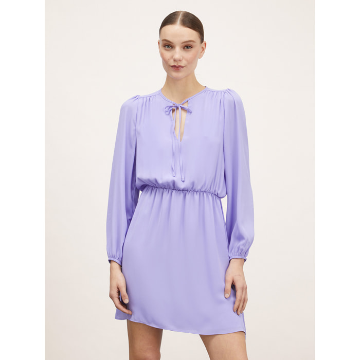 Motivi - Vestito corto con arricci - Viola