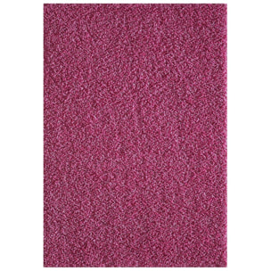 Grand tapis Shaggy longues mêches Nuni motif uni et couleur rose