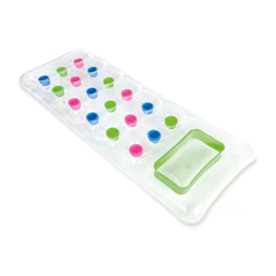 Intex Materassino 18 Buchi con Cuscino, Grigio, 188x71 cm