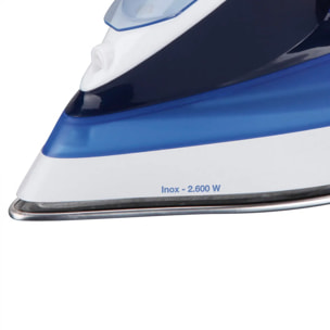 Plancha de vapor JATA PL618 con suela de acero inoxidable. Autolimpieza. 2600 W