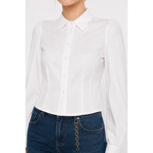 Kocca - Blusa da donna con colletto, bottoni e maniche lunghe Donna