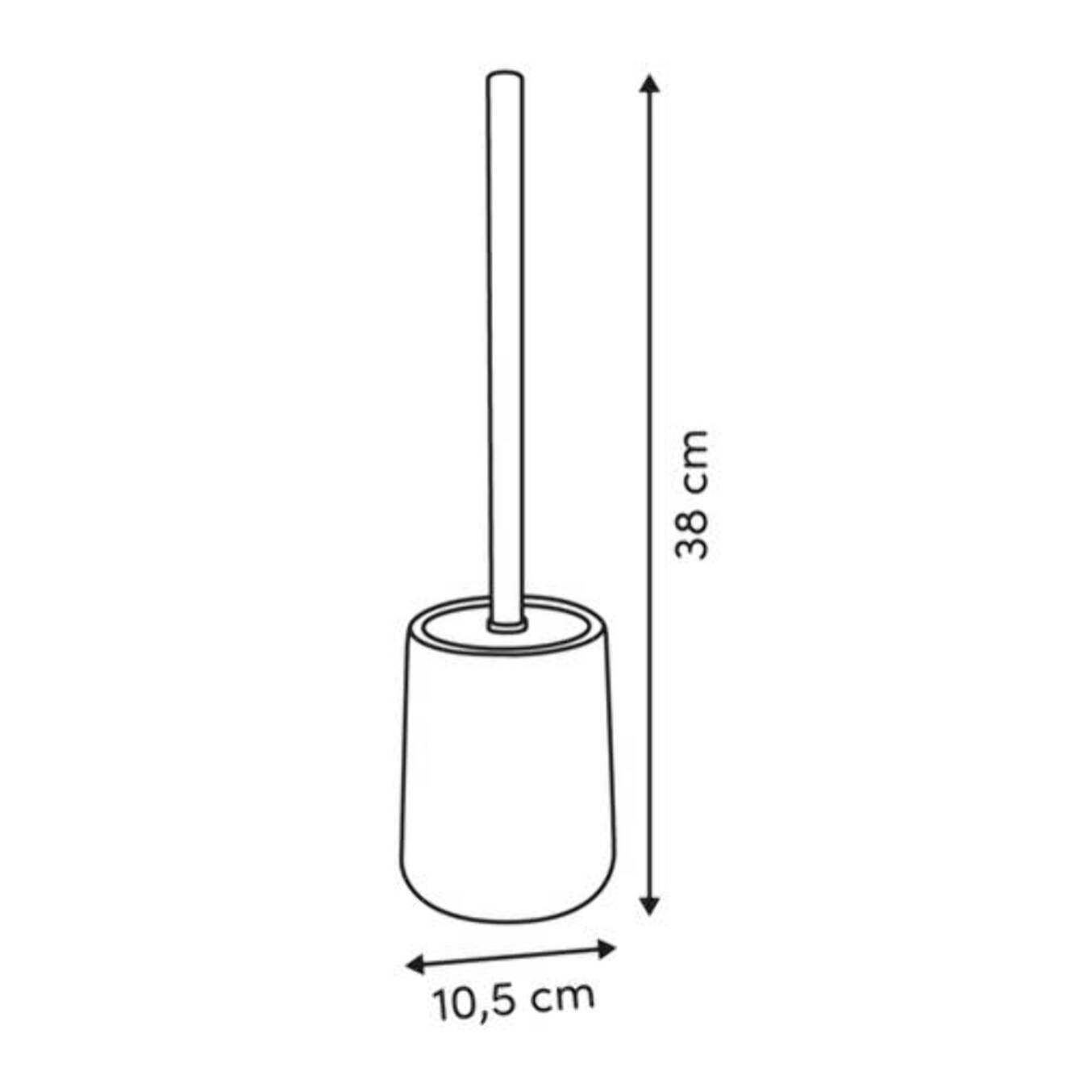 Brosse wc Strio rayures rose