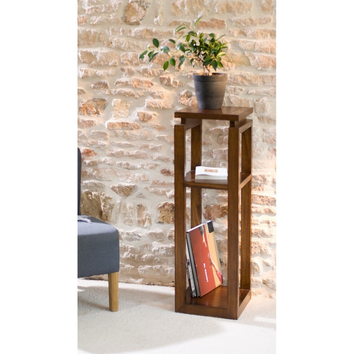 LAUREN - Sellette marron 3 niveaux bois Mindi