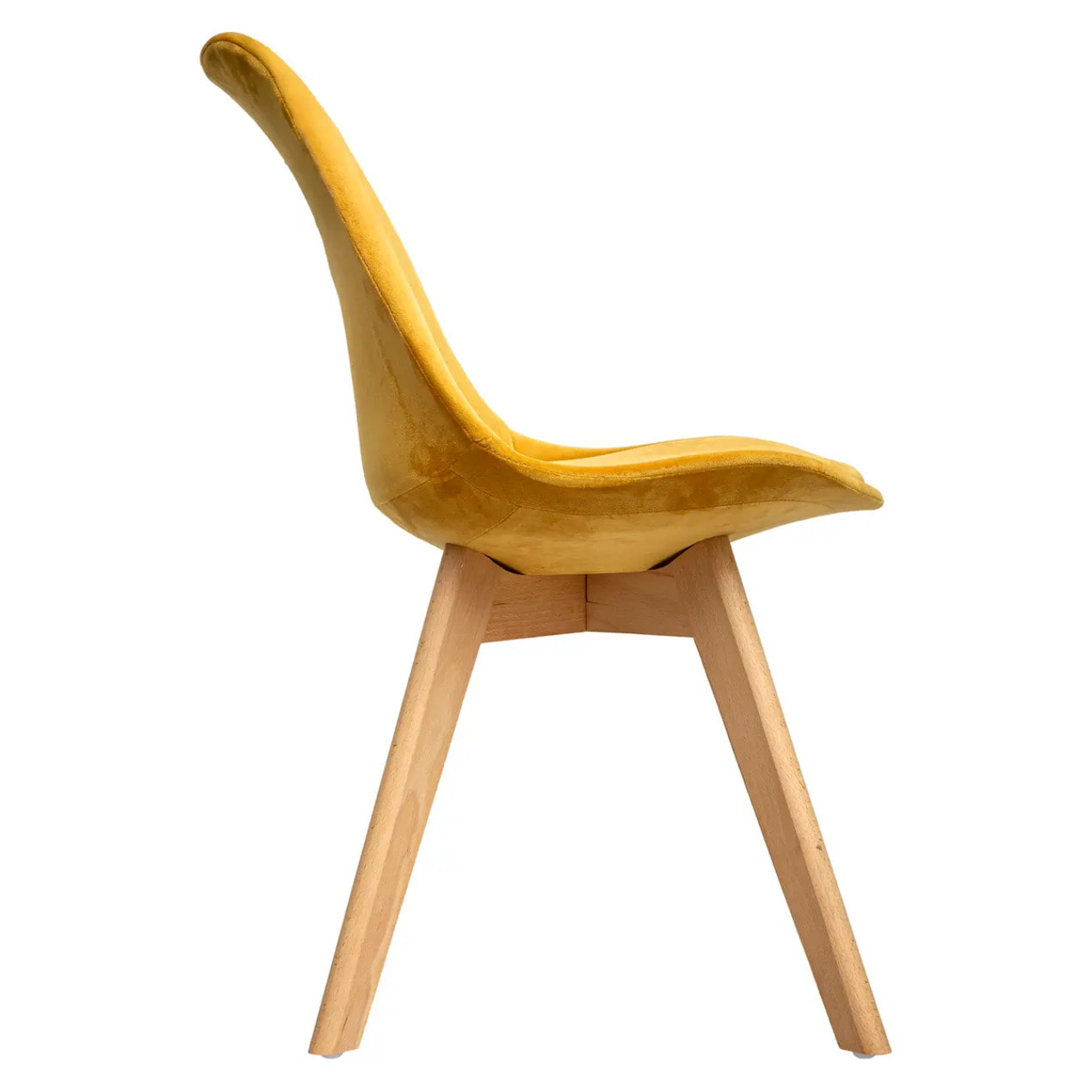 Chaise "Baya" - jaune ocre - velours