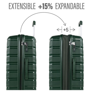 Juego De Maletas Rígidas Pp Jaslen Varese Verde