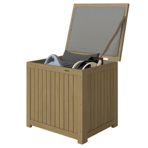 Coffre de jardin bois 130L doublure amovible