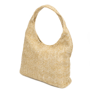Berbenno Borsa a spalla Donna. Realizzata in rafia sintetica con design intrecciato.