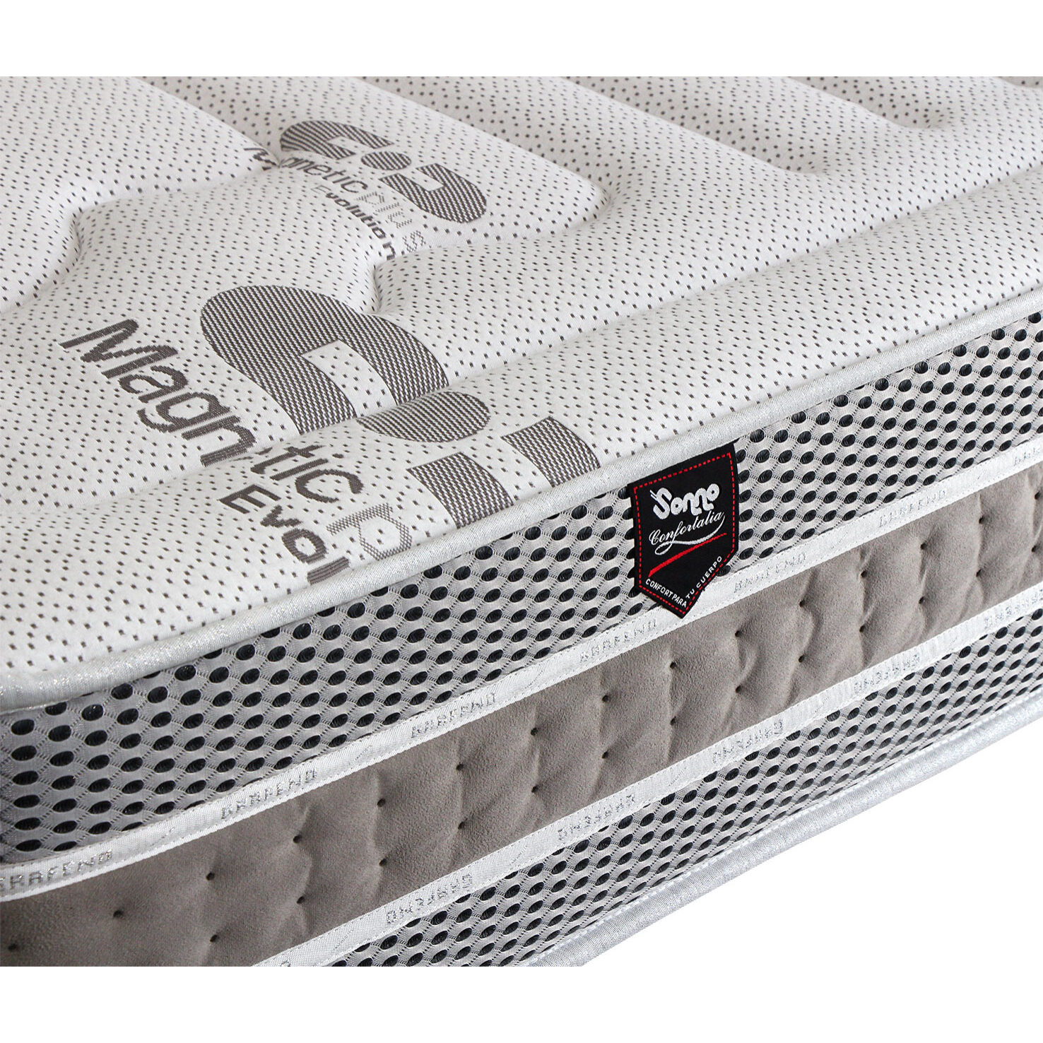 Colchón Viscografeno HR Magnetic Plata, Altura 26 cm