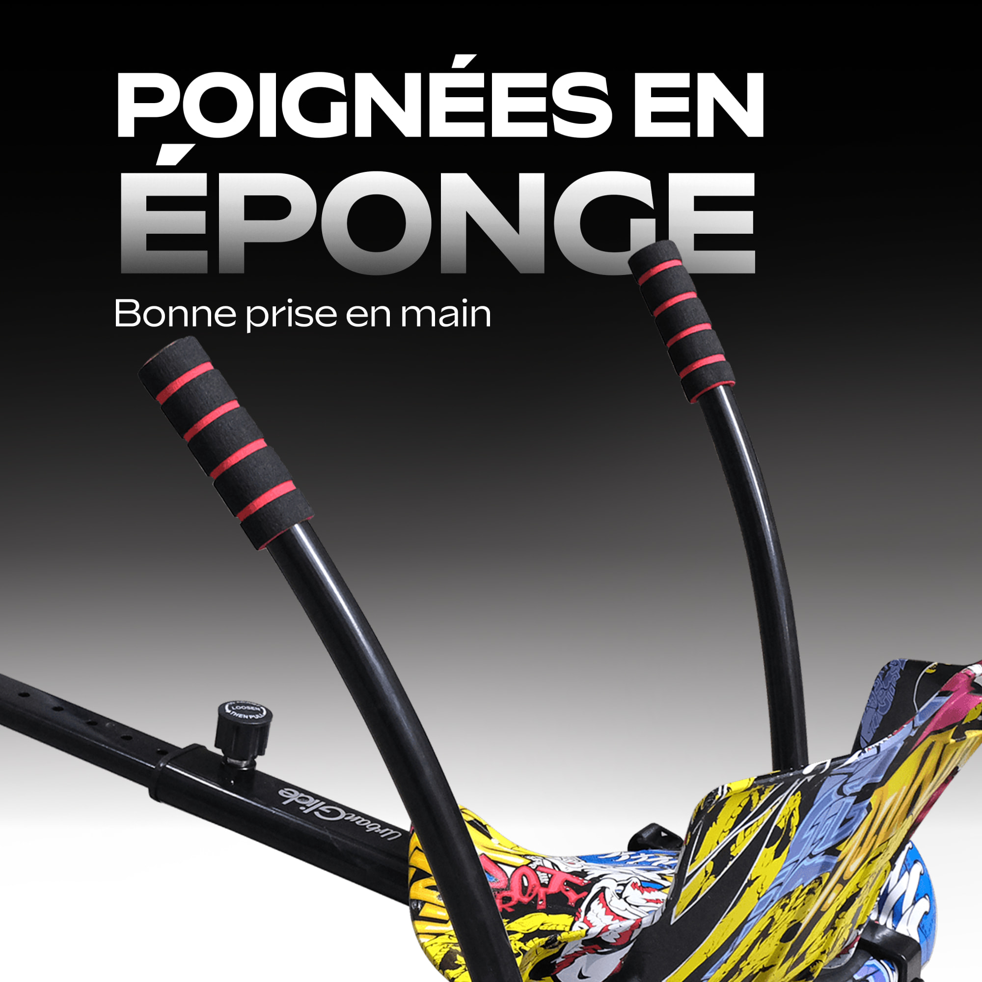 Hoverboard UrbanGlide 65 Lite + KART – 15km/h - Moteur 500W - Autonomie Jusqu'a 20 km - Pneu 6.5" Plein - Batterie 25.9V/4Ah - Poids 10Kg