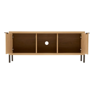 Meuble TV Alvo rectangulaire 39,5x122,5cm 2 portes beige
