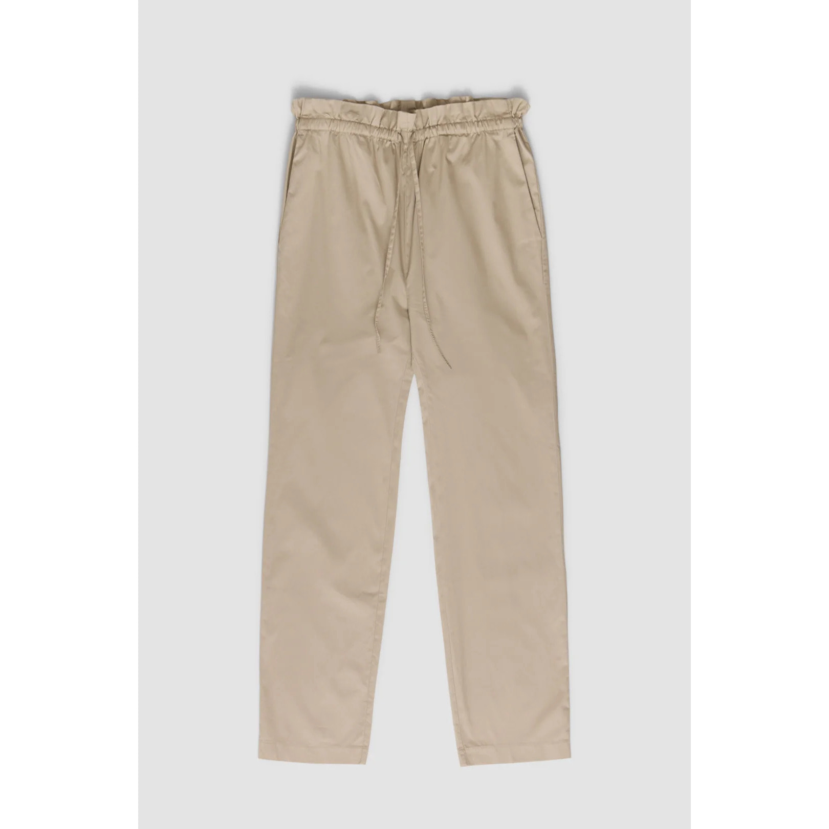 PANTALÓN STRAIGHT MUJER POPLIN CAMEL