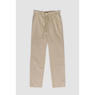 PANTALÓN STRAIGHT MUJER POPLIN CAMEL