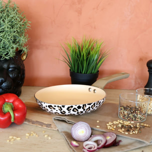 Poêle en aluminium 20cm motif léopard - tous feux LEOPARD