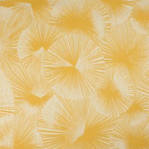 Rideau jacquard motif soleil à oeillets - Jaune