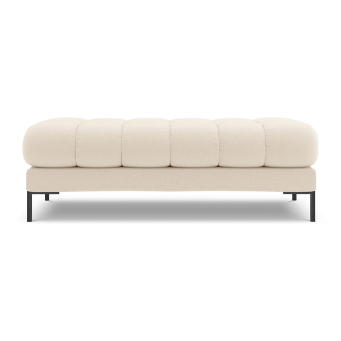 Banc "Bali" 2 places en tissu structurel beige clair