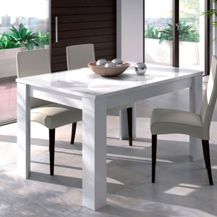 Mesa Comedor Extensible 90x140-190 Cm Blanco Brillo