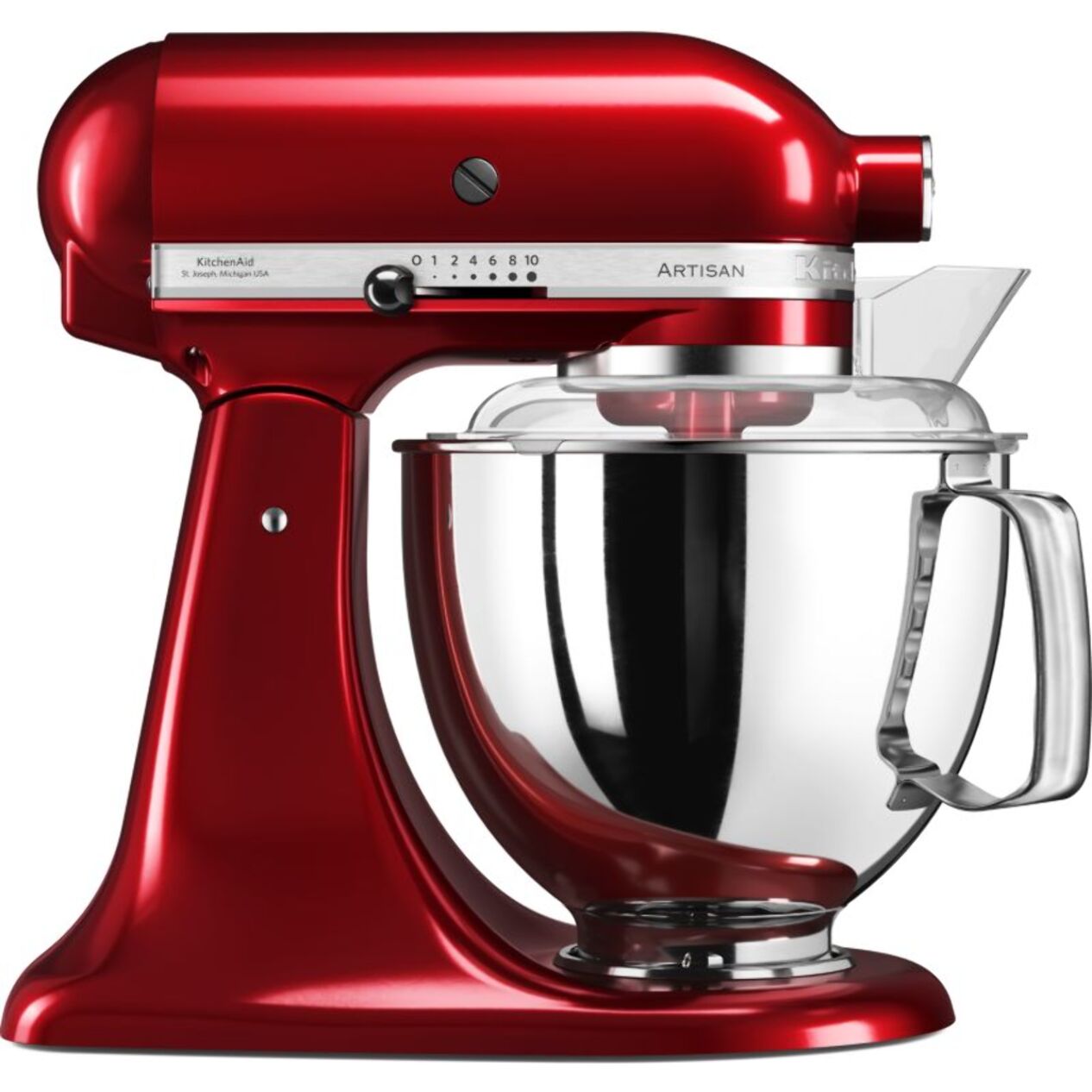 Robot pâtissier KITCHENAID 5KSM175PSECA Pomme d'Amour, 4,8 L, bol avec poignée + bol 3 L, batteur souple et couvercle