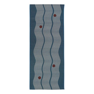 Tapis Nippon Line rectangulaire 75x200cm bleu