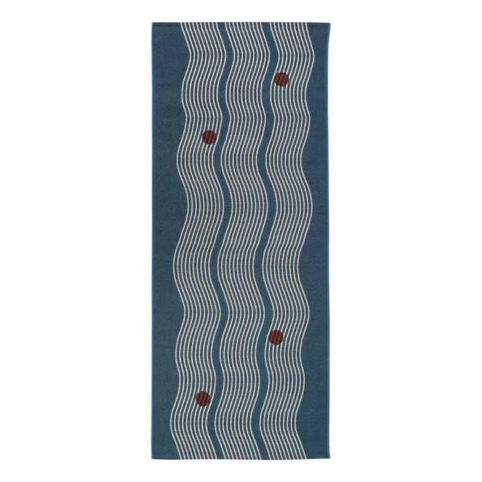 Tapis Nippon Line rectangulaire 75x200cm bleu