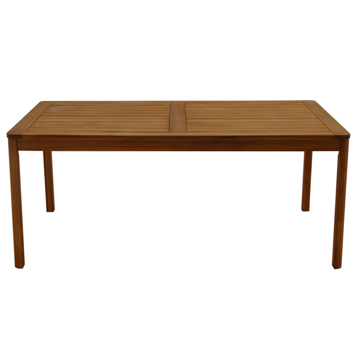 Table de jardin rectangulaire en bois massif L180 cm AKIS