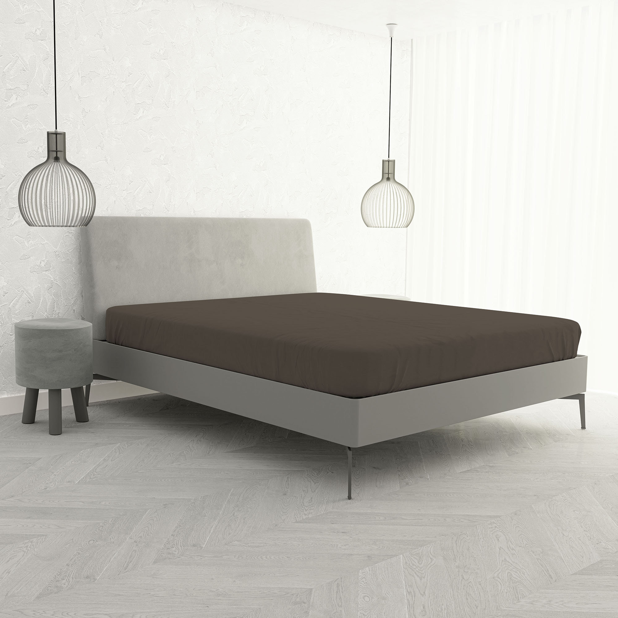 LENZUOLO SOTTO CON ANGOLI MAX COLOR, 100% COTONE MADE IN ITALY