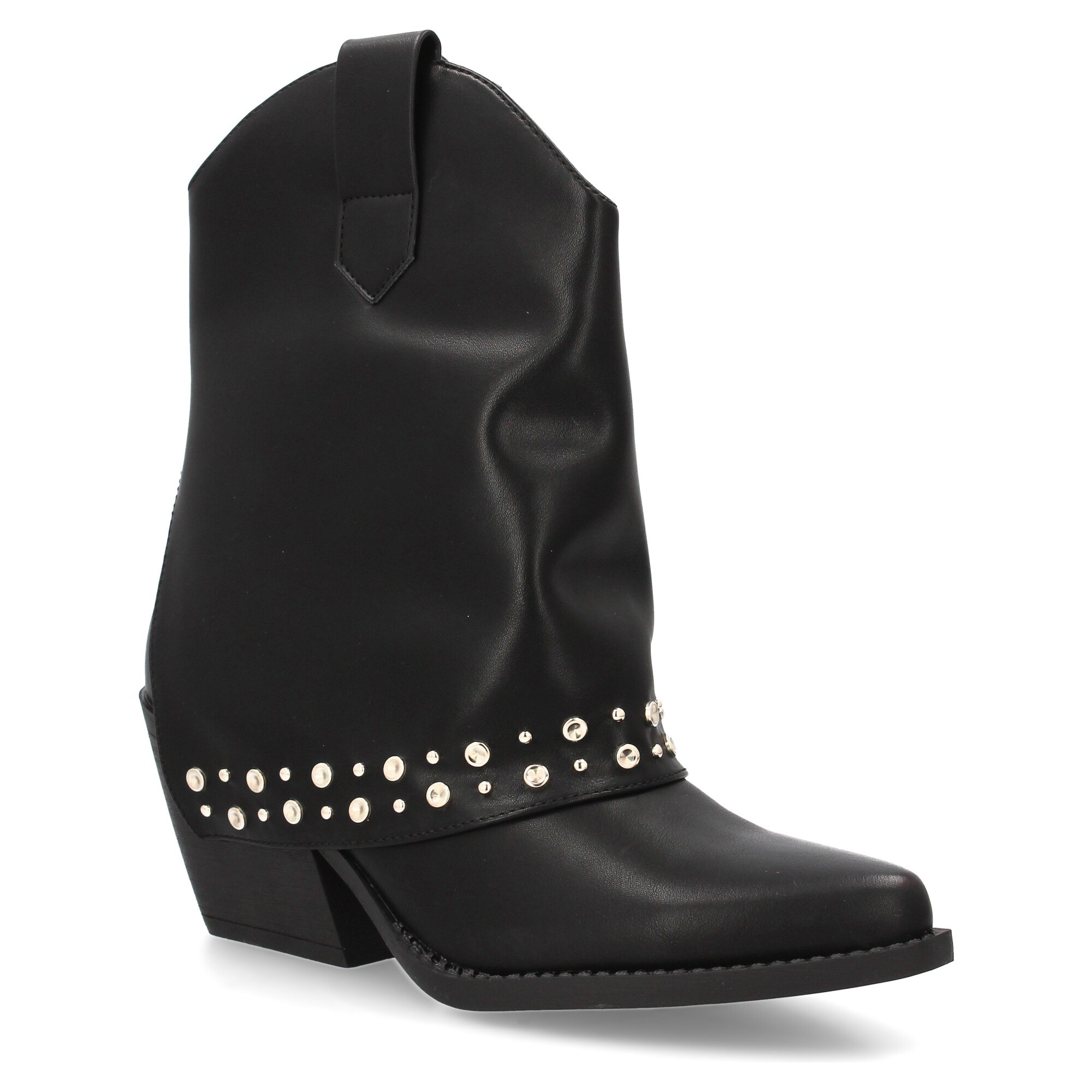 Botín cowboy con tachuelas metálicas