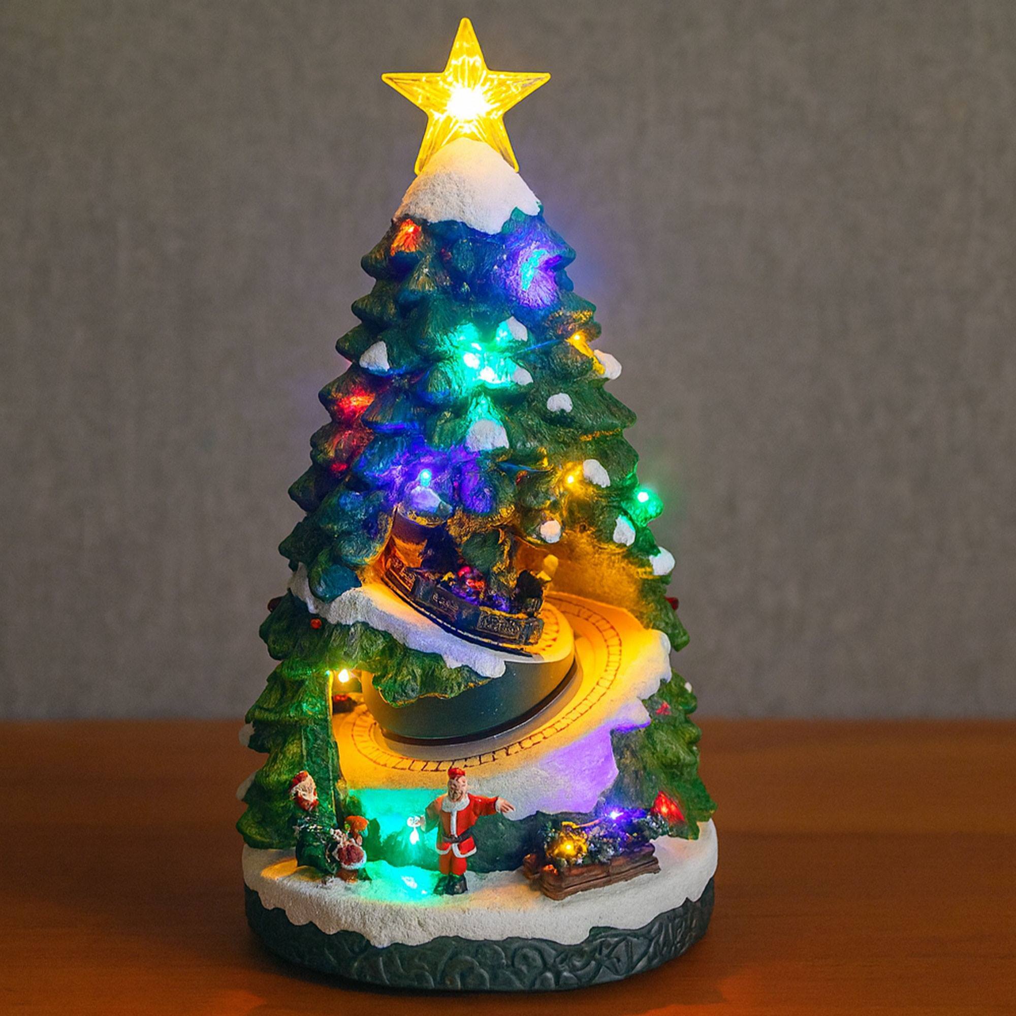Árbol navideño con luces led y movimiento 21x22,5x38,8cn