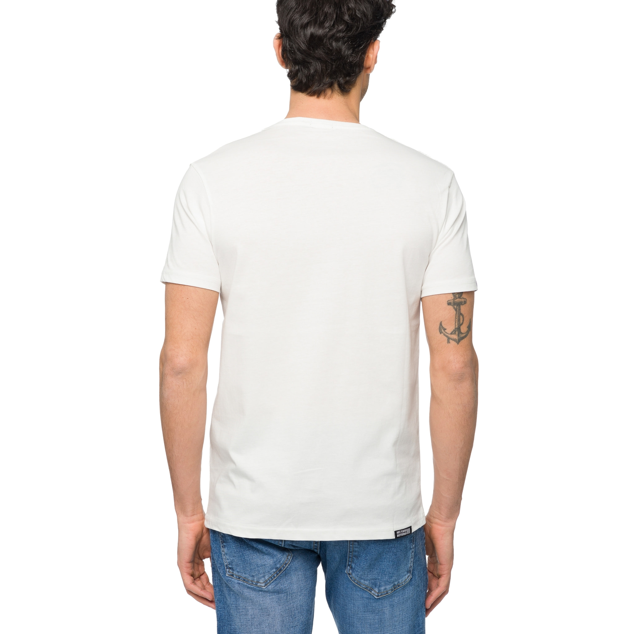 T-shirt in cotone 150 gr Hot Buttered Barrell Colore Bianco.