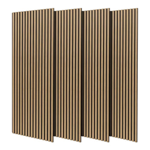 Beethoven - Set di 4 pannelli fonoassorbenti decorativi in legno 150x60 cm, beige