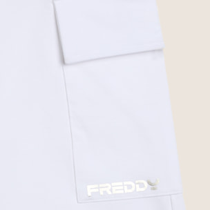 Pantaloncini corti wide leg in jersey con tasche laterali