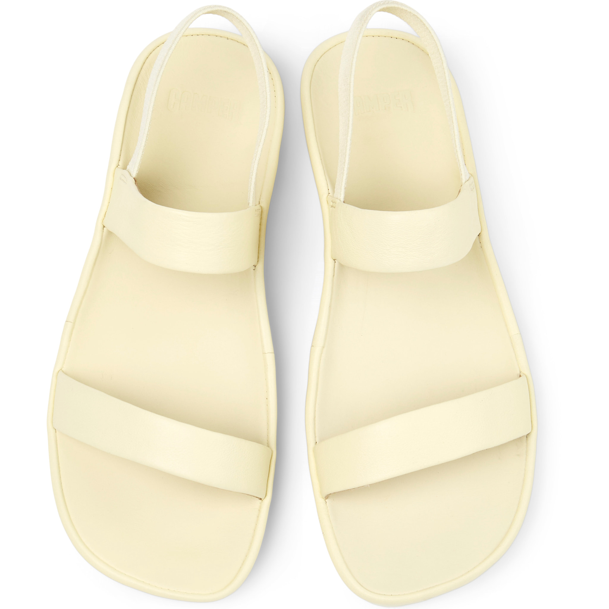 Sandalias - CAMPER Right Isla - Amarillo - Cuero liso
