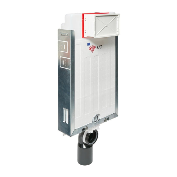 Bâti-support pour WC suspendu, double chasse 3/6 l, blanc (SATAMZ)