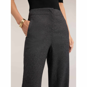 Motivi - Pantalones barrel de tweed - Gris