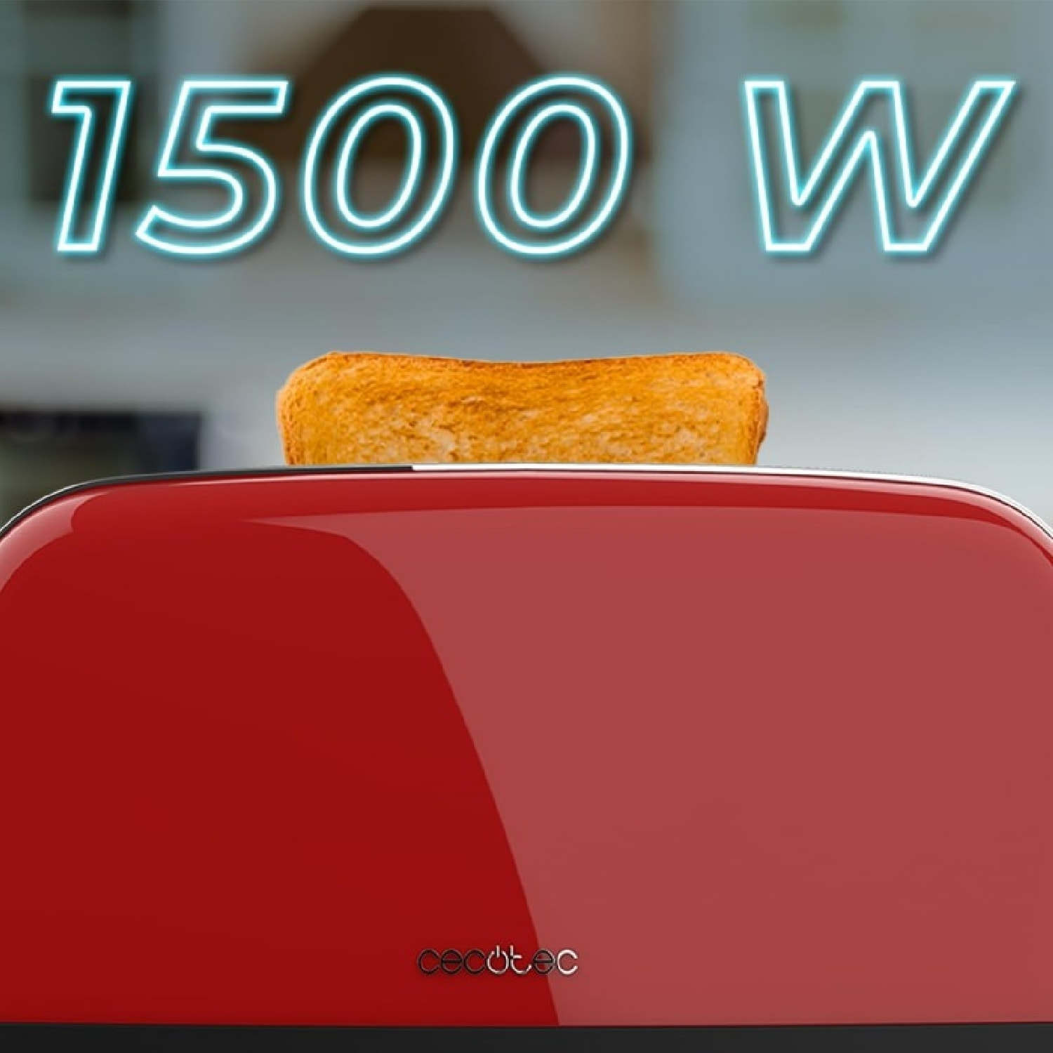 Cecotec Grille-pain vertical Toastin' time 1500 Red Lite