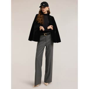 Motivi - Pantalones palazzo de franela - Gris