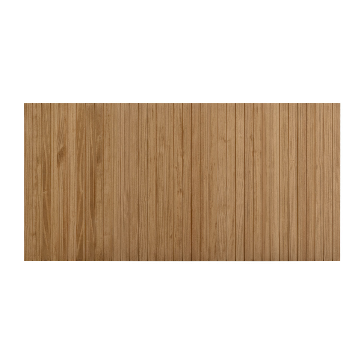 Cabecero ranurado de madera maciza tono roble medio de varias medidas