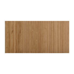 Cabecero ranurado de madera maciza tono roble medio de varias medidas