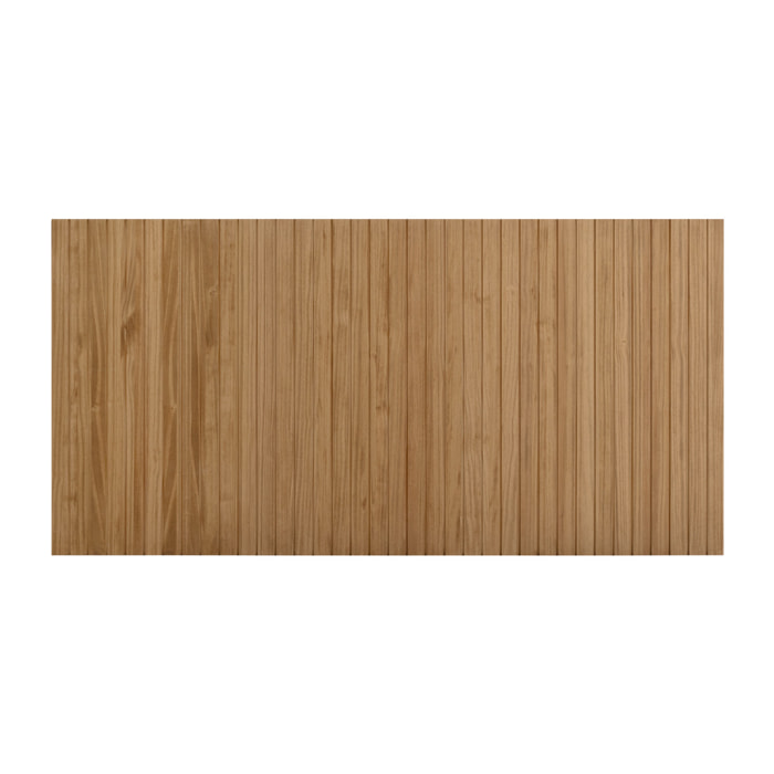 Cabecero ranurado de madera maciza tono roble medio de varias medidas