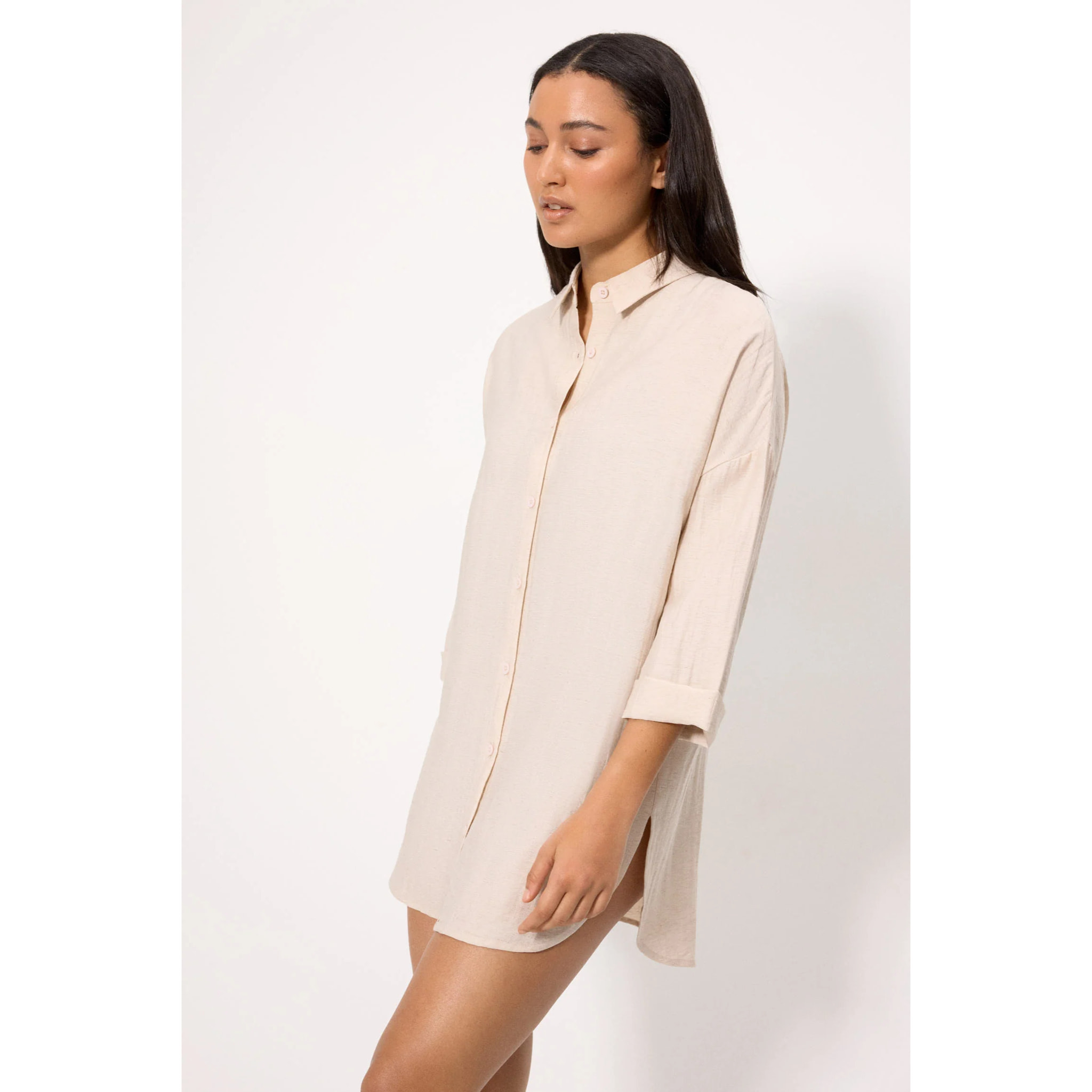 T-shirt a maniche lunghe Marrone
