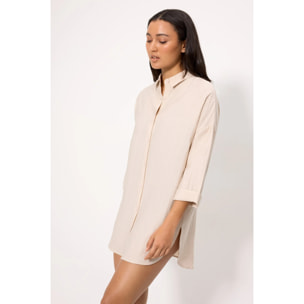 T-shirt a maniche lunghe Marrone