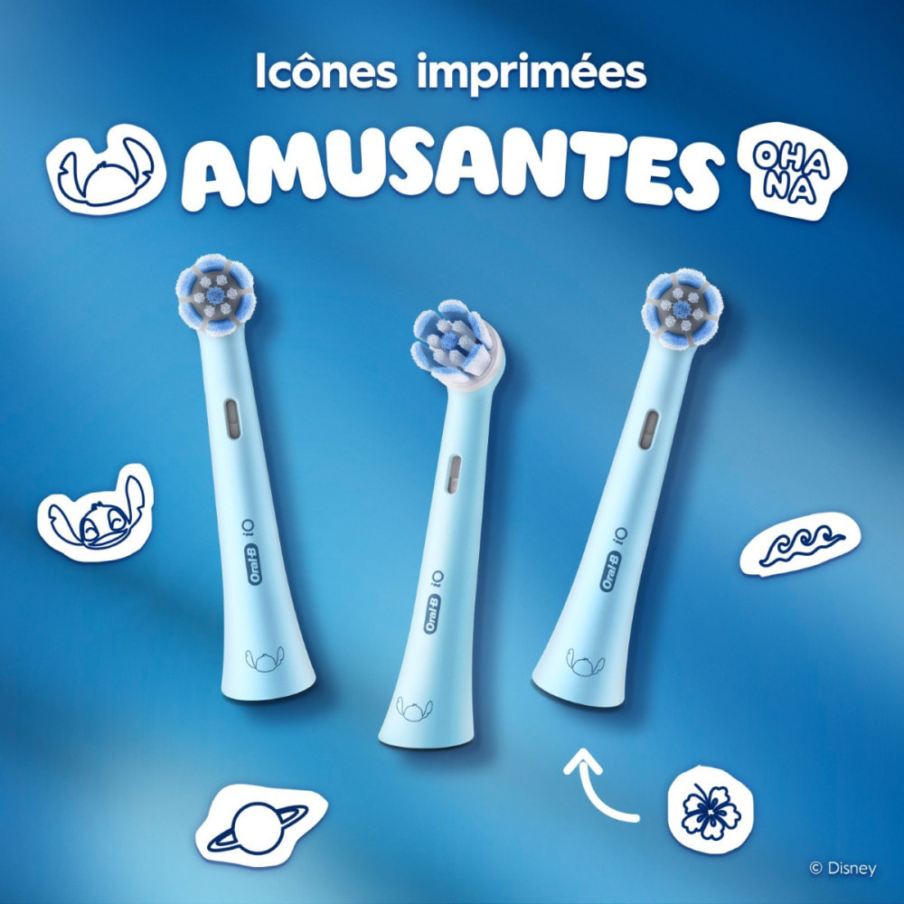 Oral-B iO Kids Brossettes Gentle Care Stitch, 3 Unités