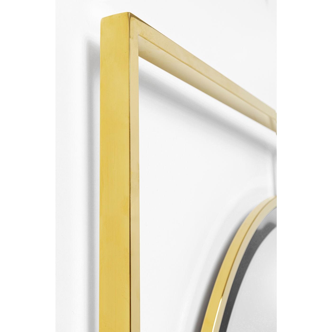 Miroir Stanford 90x90cm doré Kare Design