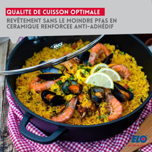 Set de 3 faitouts 16 cm 20 cm et 24 cm sans PFAS avec couvercles en verre Elo Alucast