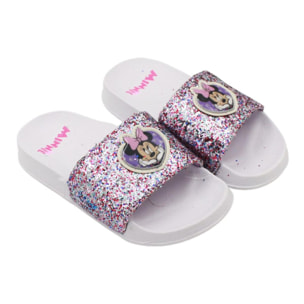 Ciabatte Glitterate Minnie Viola Lei Disney Viola