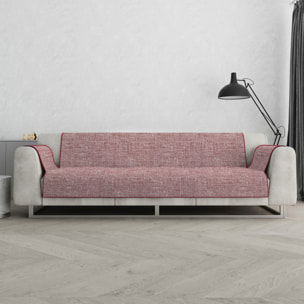 COPRIDIVANO COMFORT, Antiscivolo, Cotone+Microfibra+Fibre Varie, Made in Italy - BORDEAUX