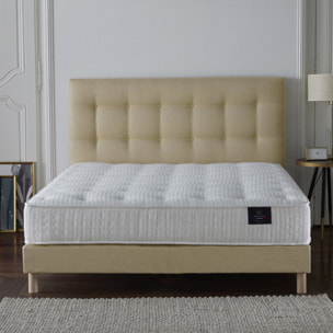 Ensemble Comète - Matelas ressorts ensachés - Sommier Jaune