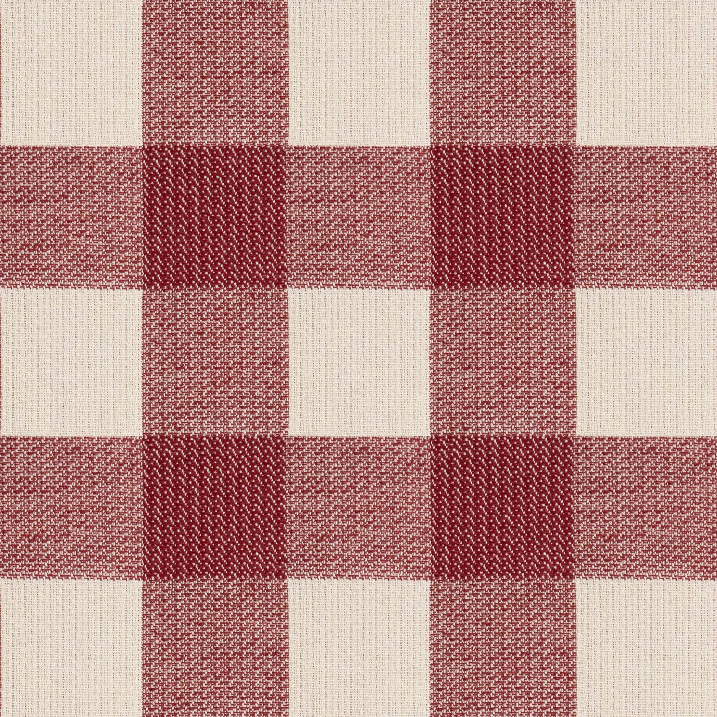 Housse de coussin jacquard 45x45 cm Vichy Grenat