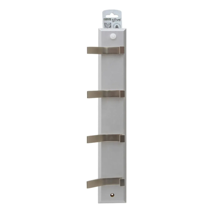 Patère Ziny 4 têtes L45cm gris