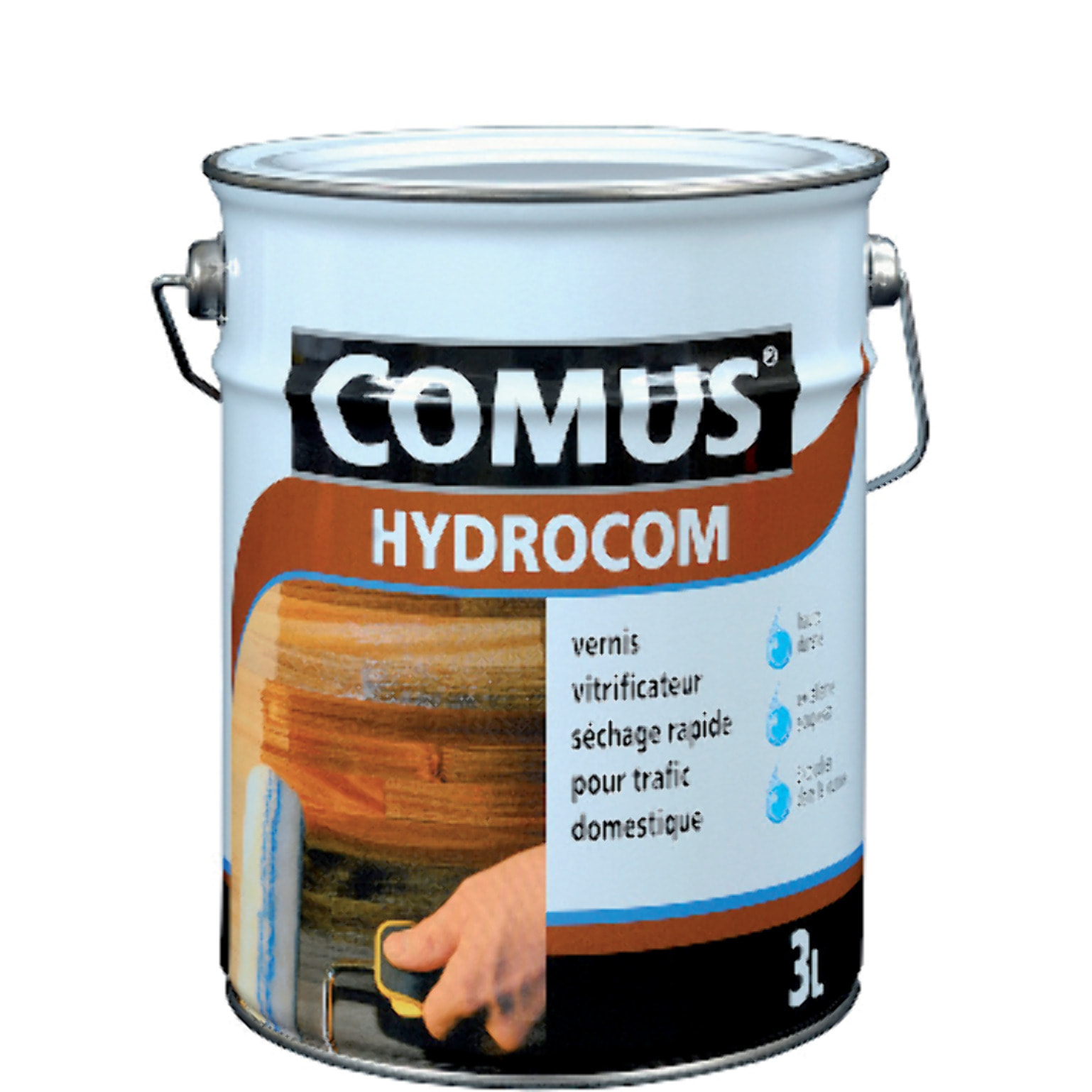 Vitrificateur Hydrocom COMUS SAS - Mat soie 1680 - 3 L - 13053