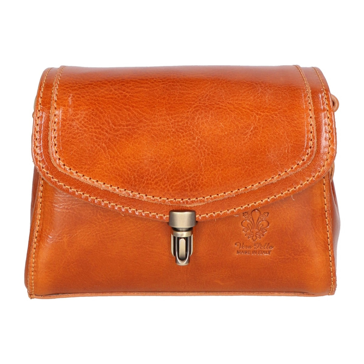 Borsa a tracolla da donna Made in Italy - Modello Faye - 100% pelle - 18.0 x 13.0 x 5.0 cm